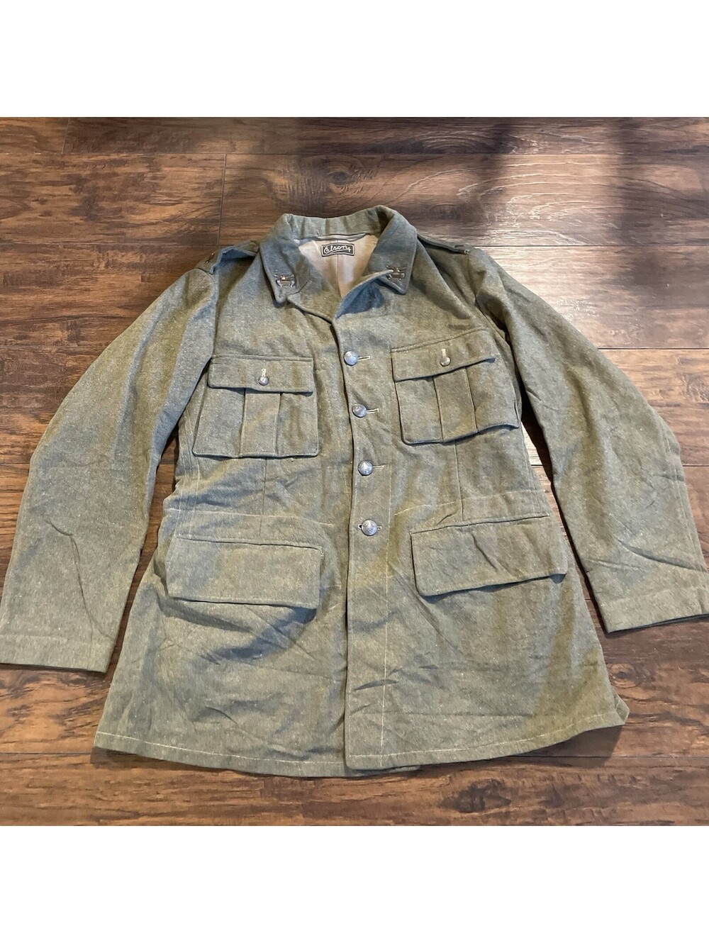 Vtg WWII 1940 Swedish Army M39 Wool Field Jacket P2 Armored Tank Troops Sz L